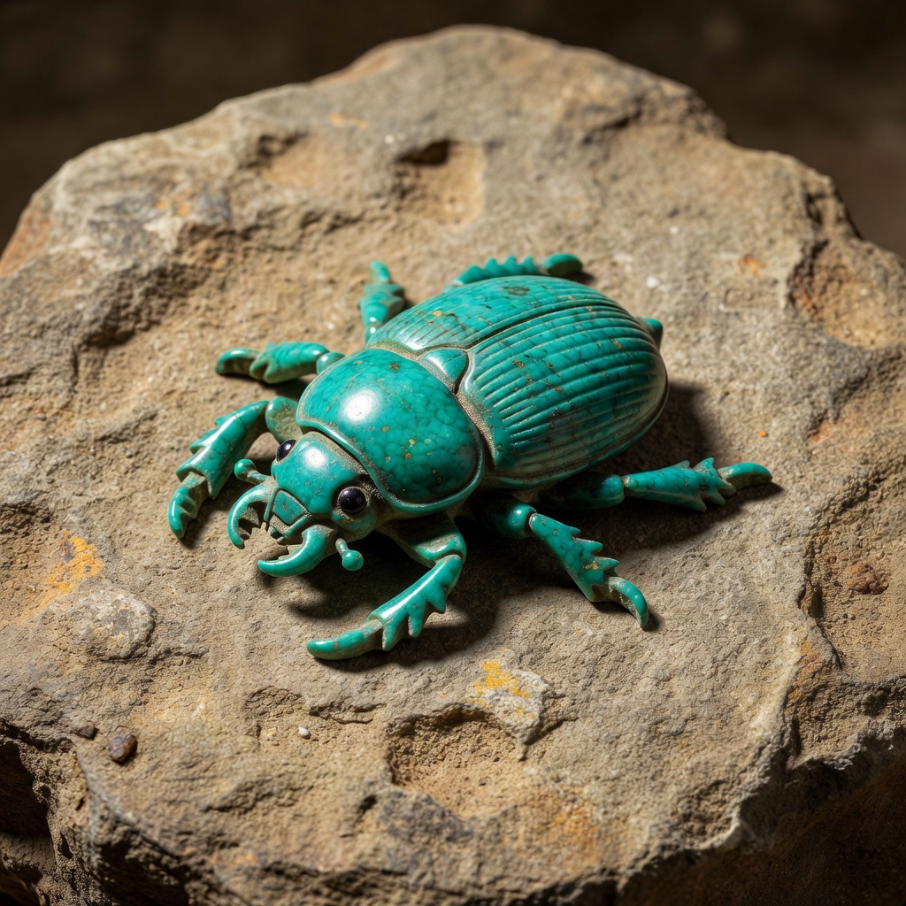Turquoise Scarab Beetle Relic Icon